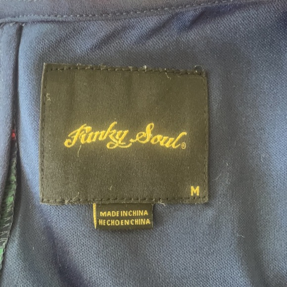 Funky Soul Sleeveless Dress Multi Color Print Design Size Medium. - Picture 5 of 7